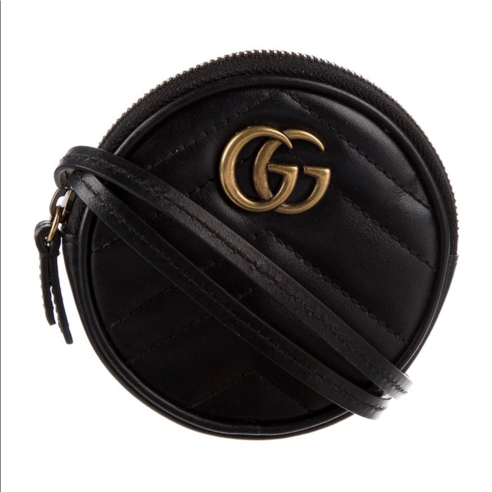 GG Marmont mini matelasse round bag